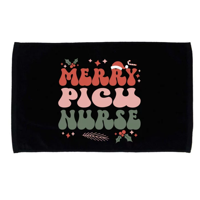 Merry Picu Nurse Christmas Pediatric Icu Nursing Xmas Party Gift Microfiber Hand Towel