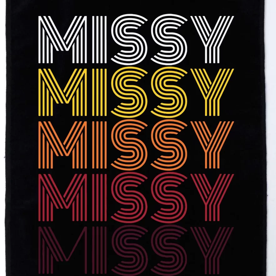 Missy Personalized Name Retro Missy 70s Platinum Collection Golf Towel