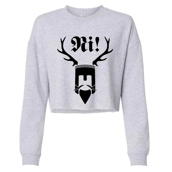 Monty Python Ni! Logo Gift Cropped Pullover Crew