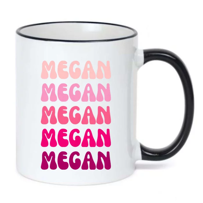 Megan Personal Name Custom Customized Personalized Black Color Changing Mug