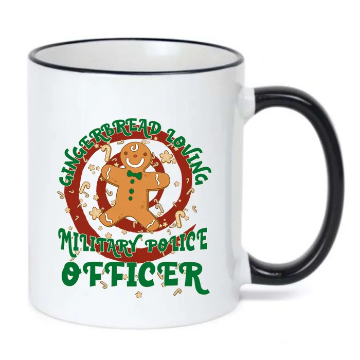 Military Police Officer Job Gingerbread Funny Xmas Cool Gift Black Color Changing Mug