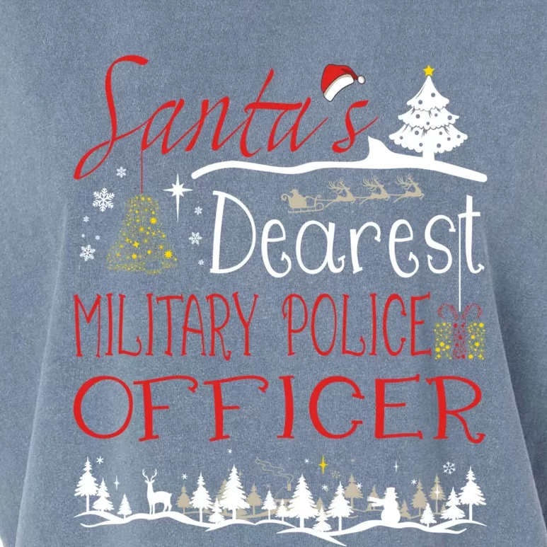 Military Police Officer Xmas Job Cute Christmas Great Gift Garment-Dyed Women's Muscle Tee