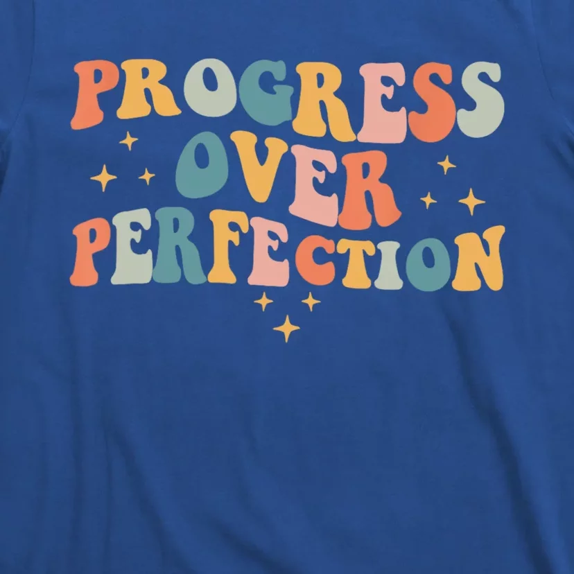 Motivational Progress Over Perfection Back To School Teacher T-Shirt