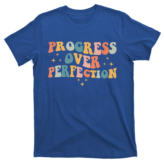 Motivational Progress Over Perfection Back To School Teacher T-Shirt