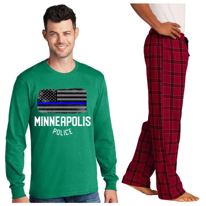 Minneapolis Police Officer Minnesota Policeman Duty Long Sleeve Pajama Set