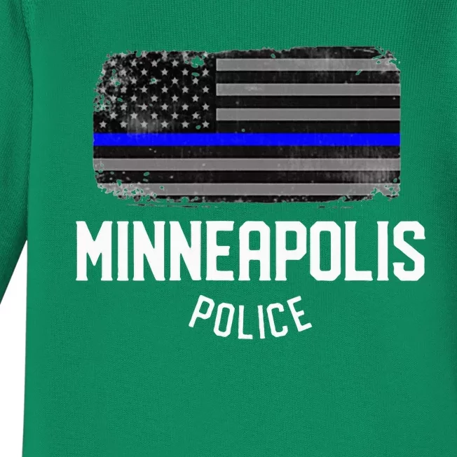 Minneapolis Police Officer Minnesota Policeman Duty Baby Long Sleeve Bodysuit