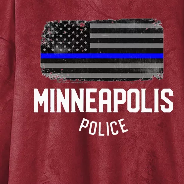 Minneapolis Police Officer Minnesota Policeman Duty Hooded Wearable Blanket