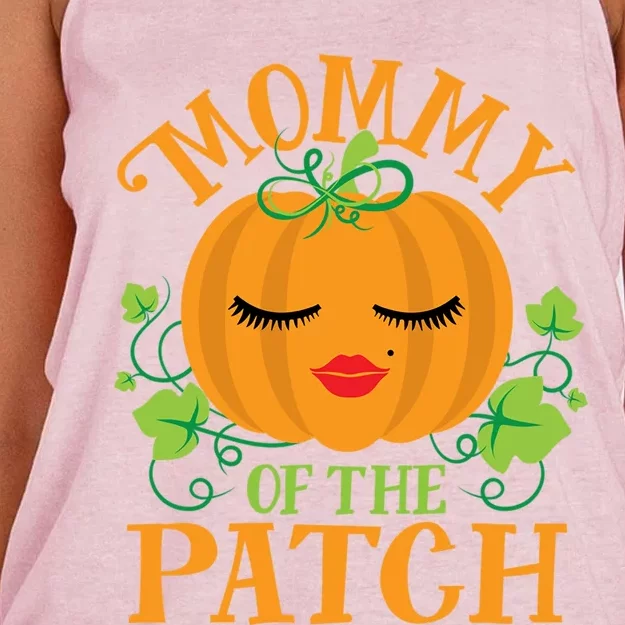 Mommy Pumpkin Of The Patch Matching Family Sassy Halloween Funny Gift Women's Knotted Racerback Tank