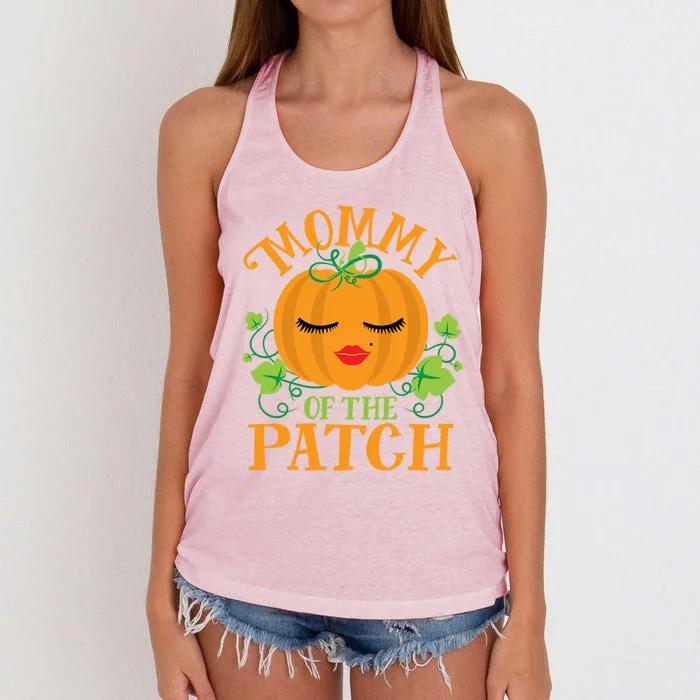 Mommy Pumpkin Of The Patch Matching Family Sassy Halloween Funny Gift Women's Knotted Racerback Tank