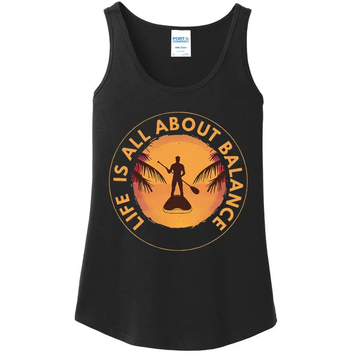 Men Paddleboarder On SUP Paddle Board For Standup Paddling Ladies Essential Tank