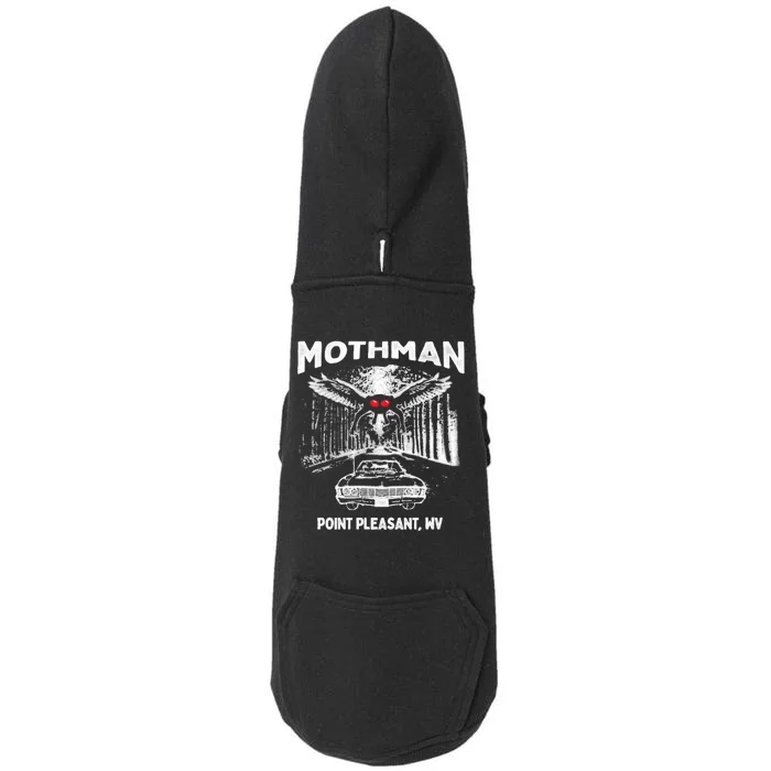 Mothman Point Pleasant WV Doggie 3-End Fleece Hoodie