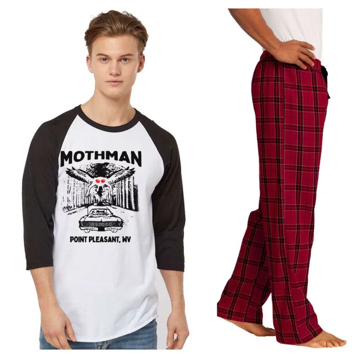 Mothman Point Pleasant WV Raglan Sleeve Pajama Set