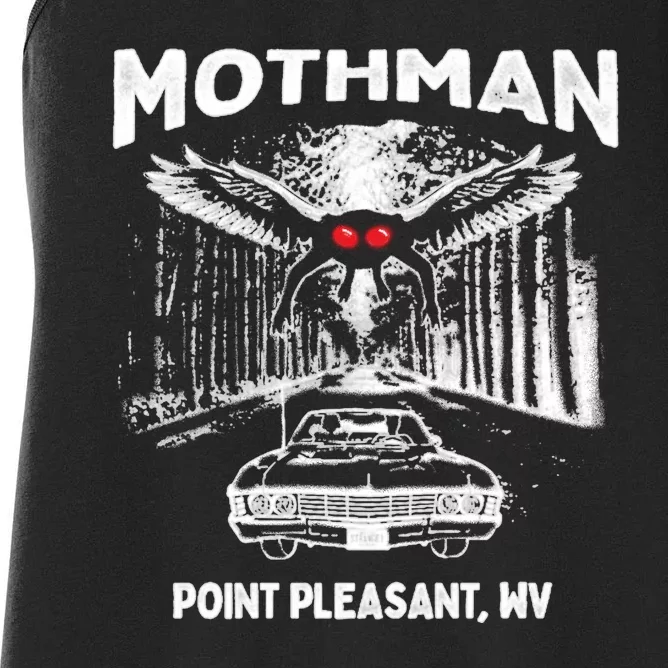 Mothman Point Pleasant WV Women's Racerback Tank