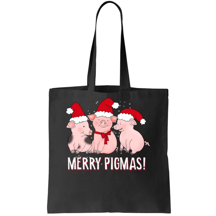 Merry Pigmas Pig Lover Christmas Tote Bag