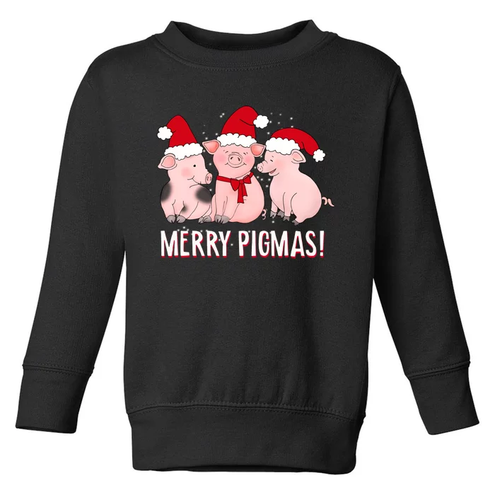 Merry Pigmas Pig Lover Christmas Toddler Sweatshirt