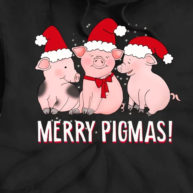 Merry Pigmas Pig Lover Christmas Tie Dye Hoodie