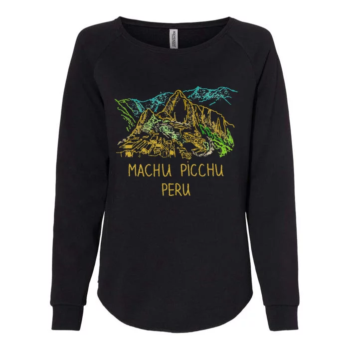 Machu Picchu Peru Womens California Wash Sweatshirt