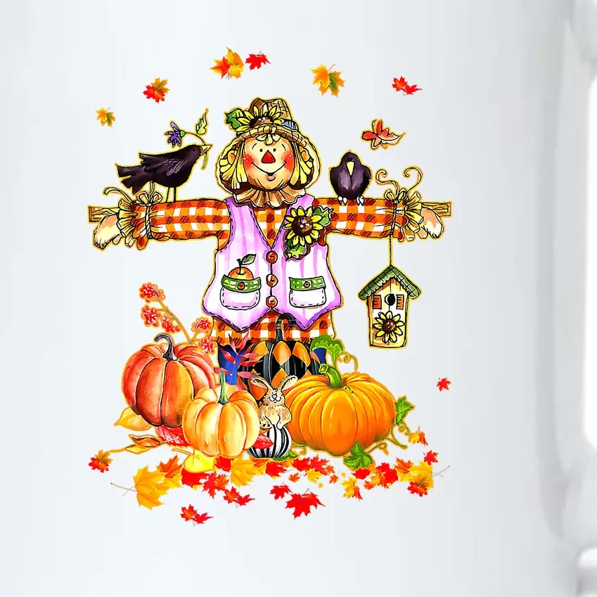 Mommy's Pumpkin Patch Fall Leaves Scarecrow Thanksgiving Black Color Changing Mug