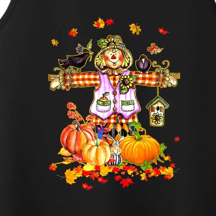 Mommy's Pumpkin Patch Fall Leaves Scarecrow Thanksgiving Performance Tank