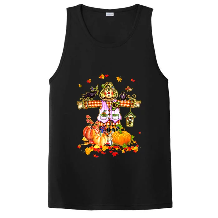 Mommy's Pumpkin Patch Fall Leaves Scarecrow Thanksgiving Performance Tank