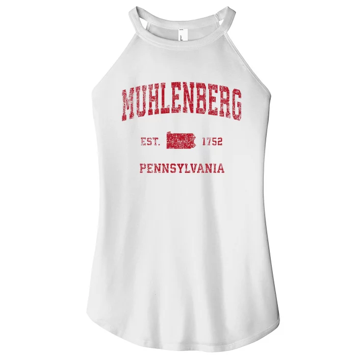 Muhlenberg Pennsylvania Pa Vintage Red Women’s Perfect Tri Rocker Tank