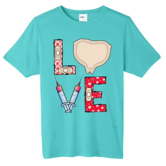 Medical Plaster Patch Funny Wound Care Nurse ValentineS Day ChromaSoft Performance T-Shirt