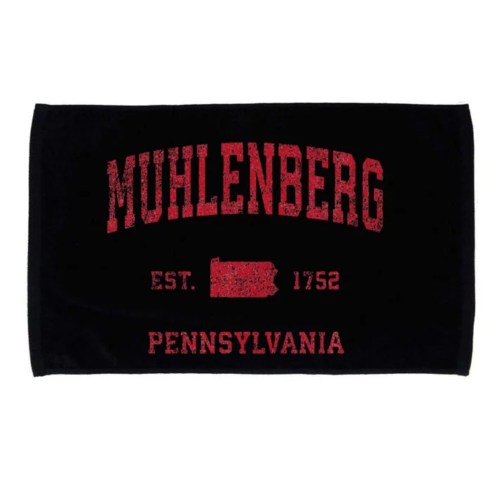 Muhlenberg Pennsylvania Pa Vintage Sports Design Red Print Microfiber Hand Towel