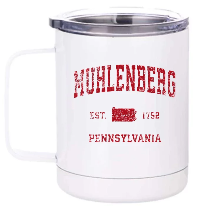 Muhlenberg Pennsylvania PA Vintage Sports Design Red Print Front & Back 12oz Stainless Steel Tumbler Cup