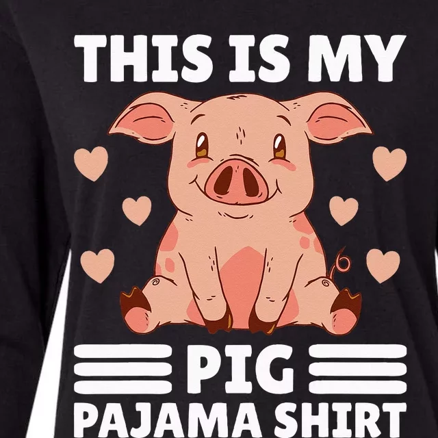 My Pig Pajama Women Pig Pjs Cute Pig Stuff Farmer Girl Womens Cotton Relaxed Long Sleeve T-Shirt