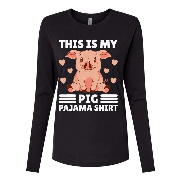 My Pig Pajama Women Pig Pjs Cute Pig Stuff Farmer Girl Womens Cotton Relaxed Long Sleeve T-Shirt