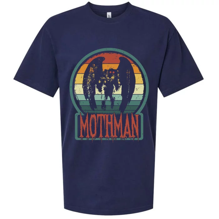 Moth Point Pleasant Retro Vintage Cryptid Cute Gift Sueded Cloud Jersey T-Shirt