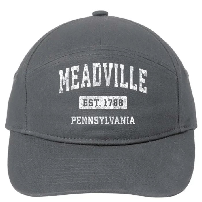 Meadville Pennsylvania Pa Vintage Sports Established 7-Panel Snapback Hat