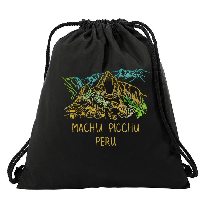 Machu Picchu Peru Drawstring Bag