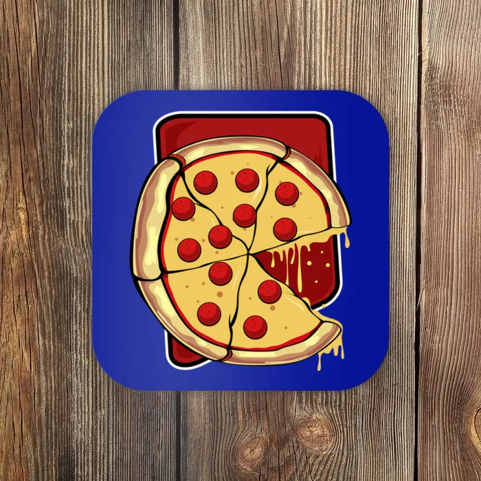 Missing Piece Pizza Slice Matching Couple Valentine's Day Gift Coaster