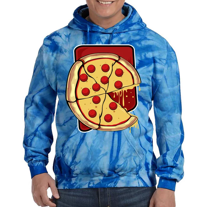 Missing Piece Pizza Slice Matching Couple Valentine's Day Gift Tie Dye Hoodie