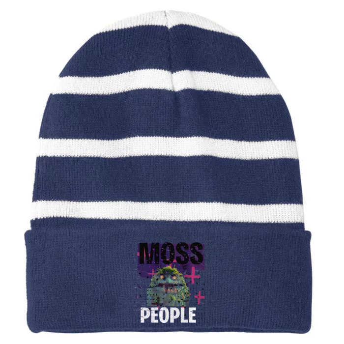 Moss People Premium Striped Beanie with Solid Band