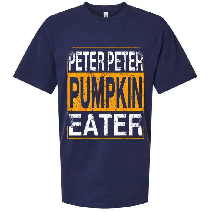 M.ens Peter Pumpkin Eater Halloween Funny Distressed Sueded Cloud Jersey T-Shirt