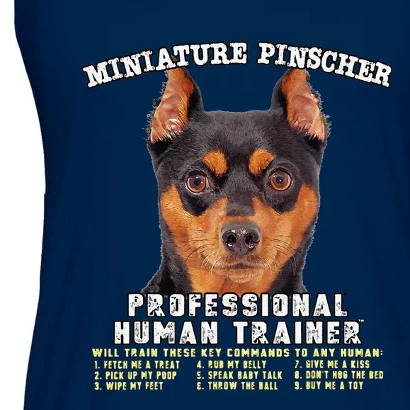 Miniature Pinscher Professional Human Trainer Cute Dog Ladies Essential Flowy Tank