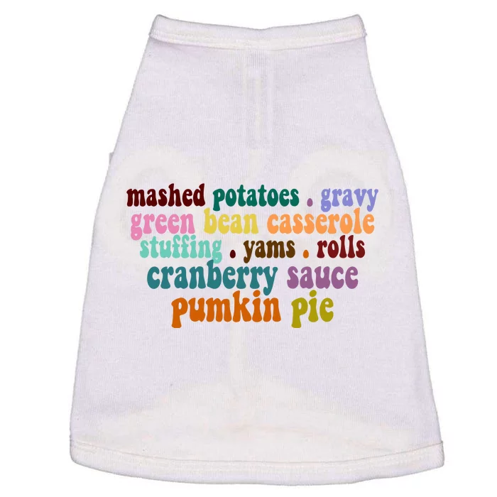 Mashed Potatoes Pumpkin Pie Holiday Food Lover Doggie Tank