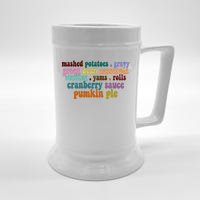 Mashed Potatoes Pumpkin Pie Holiday Food Lover Beer Stein