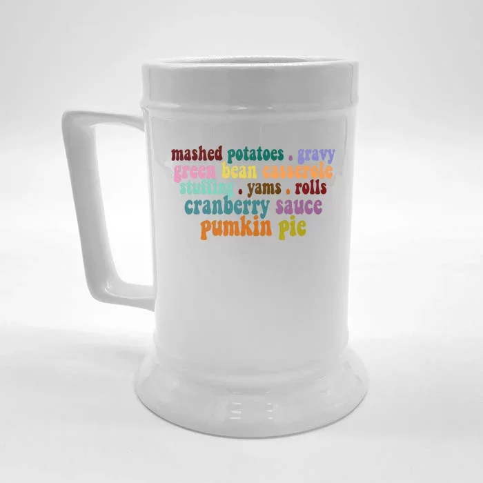 Mashed Potatoes Pumpkin Pie Holiday Food Lover Front & Back Beer Stein