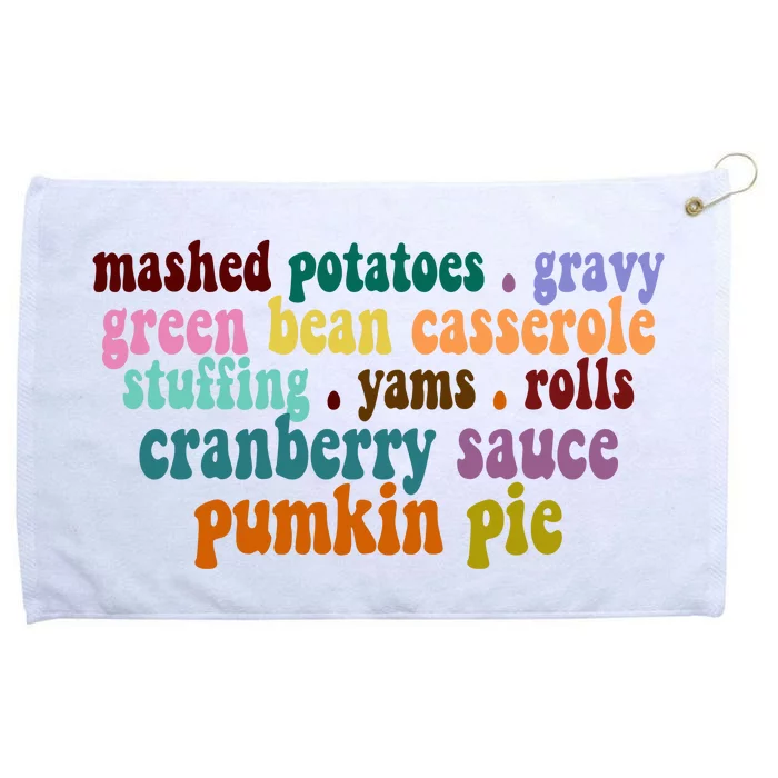 Mashed Potatoes Pumpkin Pie Holiday Food Lover Grommeted Golf Towel