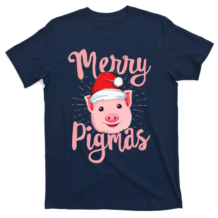 Merry Pigmas Pig Christmas Wo Farmers Love Gift T-Shirt