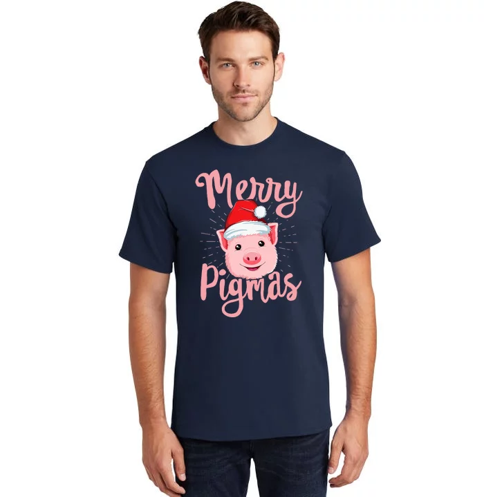 Merry Pigmas Pig Christmas Wo Farmers Love Gift Tall T-Shirt