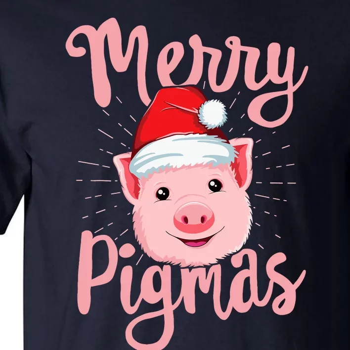 Merry Pigmas Pig Christmas Wo Farmers Love Gift Tall T-Shirt