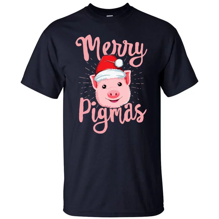 Merry Pigmas Pig Christmas Wo Farmers Love Gift Tall T-Shirt