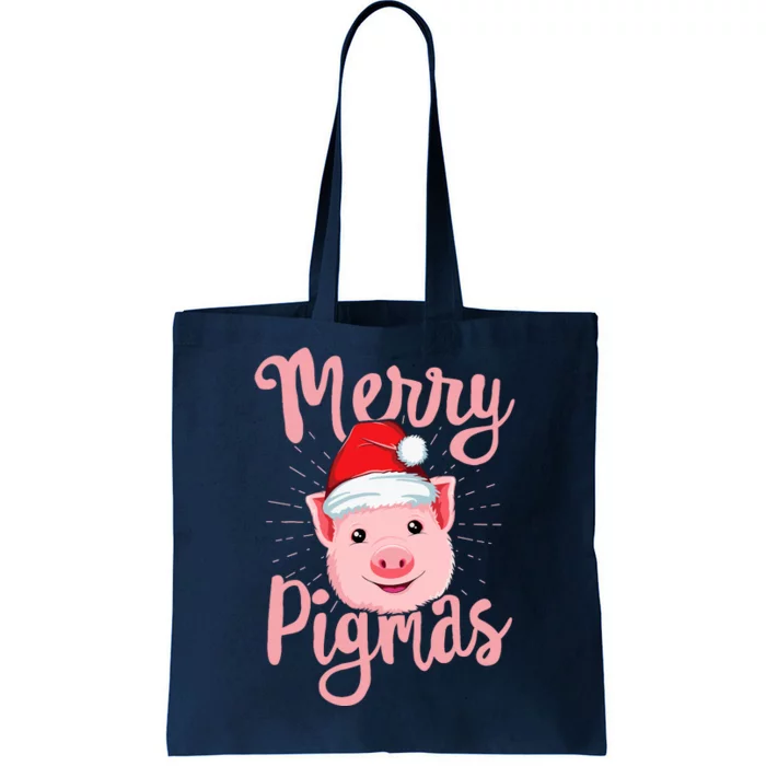 Merry Pigmas Pig Christmas Wo Farmers Love Gift Tote Bag