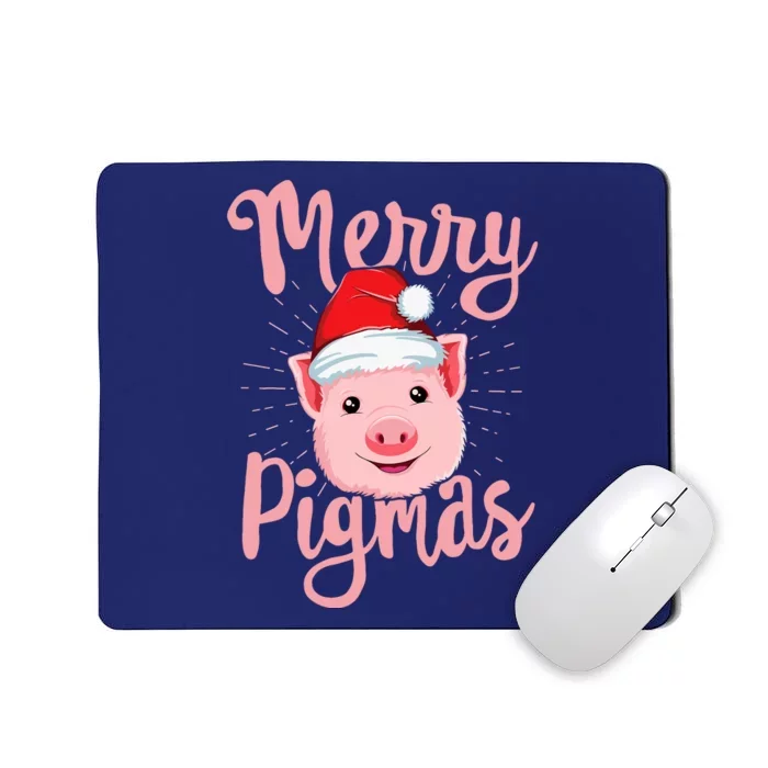 Merry Pigmas Pig Christmas Wo Farmers Love Gift Mousepad