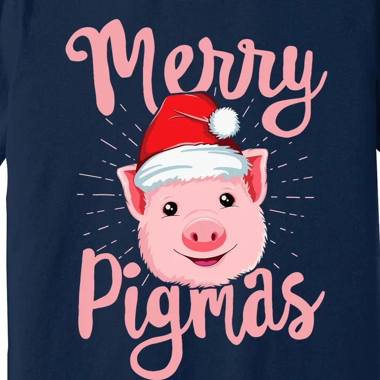 Merry Pigmas Pig Christmas Wo Farmers Love Gift Premium T-Shirt