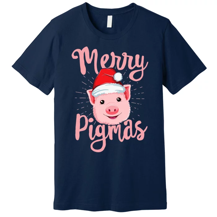 Merry Pigmas Pig Christmas Wo Farmers Love Gift Premium T-Shirt